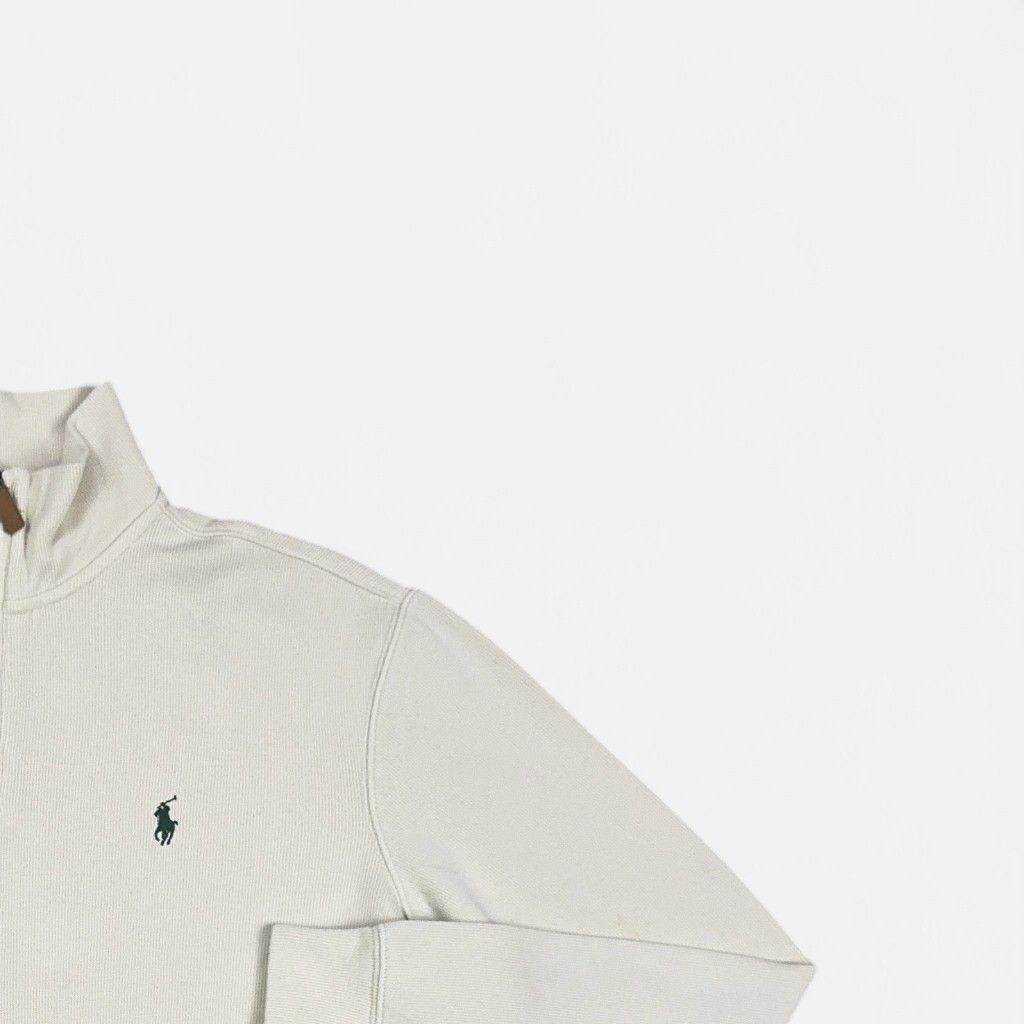 Vintage Polo Ralph Lauren White 1/4 Zip (M)