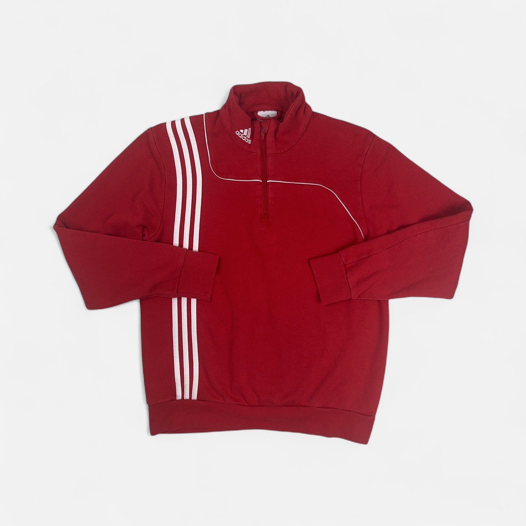 Vintage Adidas Red 1/4 Zip (M)