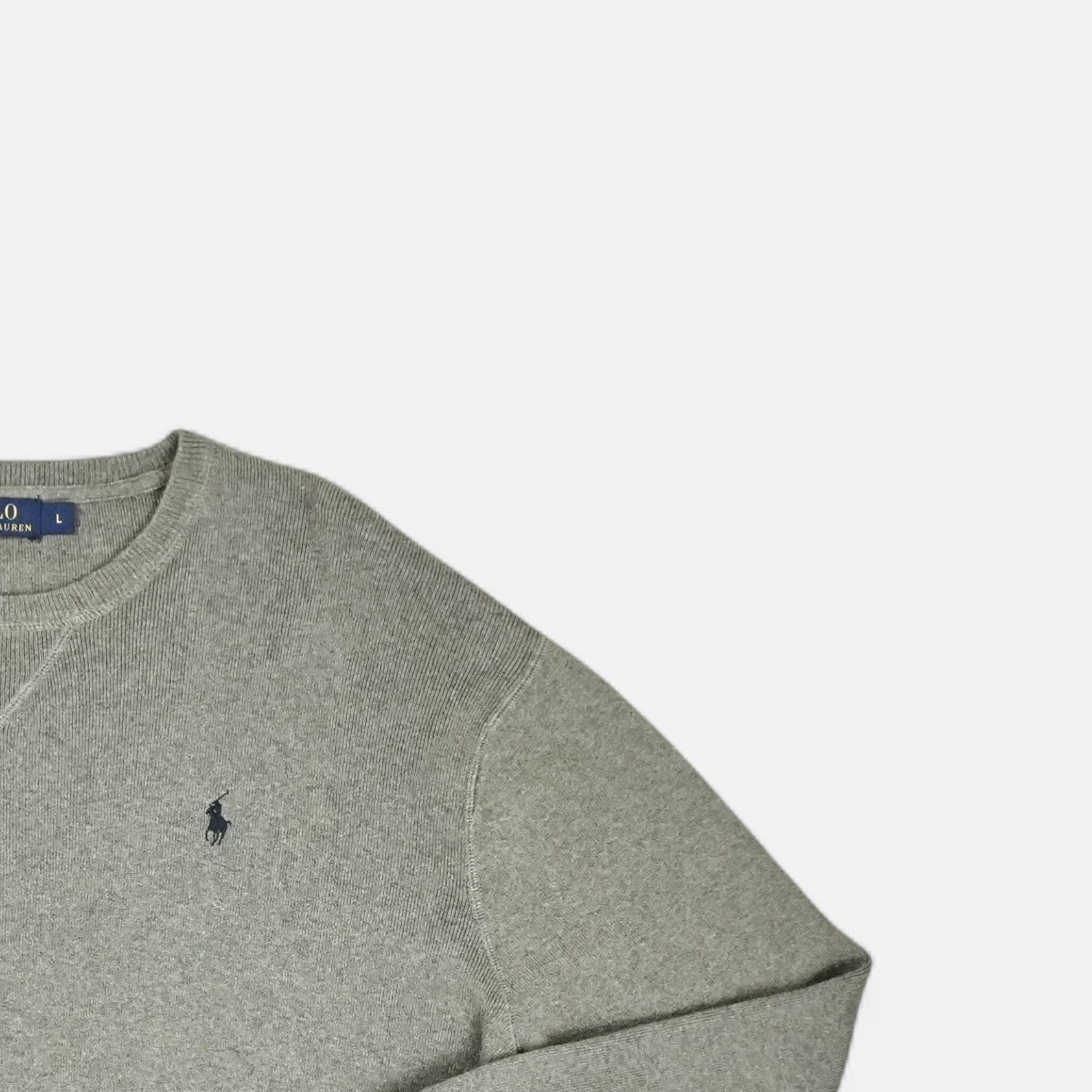 Vintage Polo Ralph Lauren Grey Sweatshirt (L)