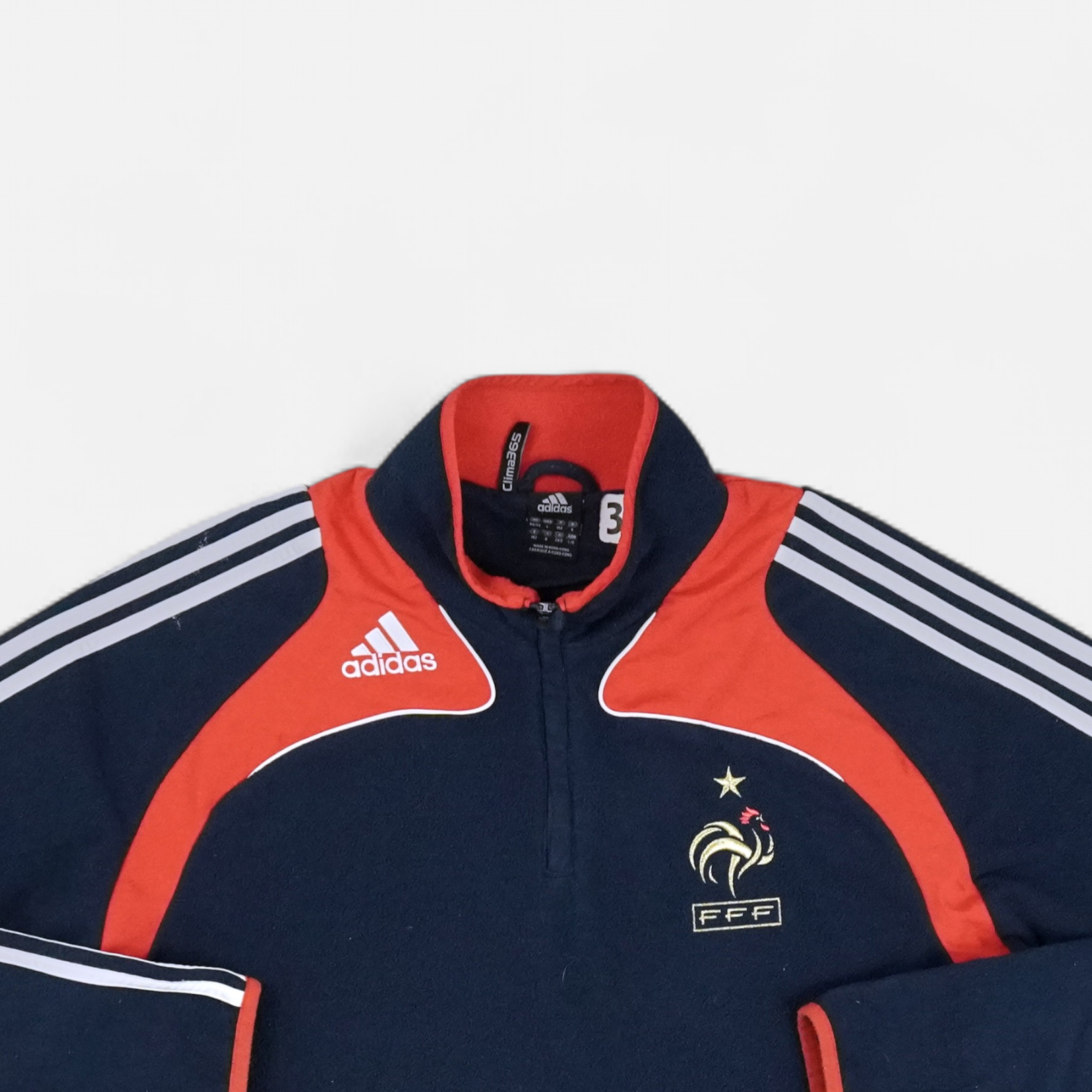 Vintage Adidas Navy France 1/4 Zip (L)