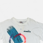Vintage Diadora White T-shirt (XL)