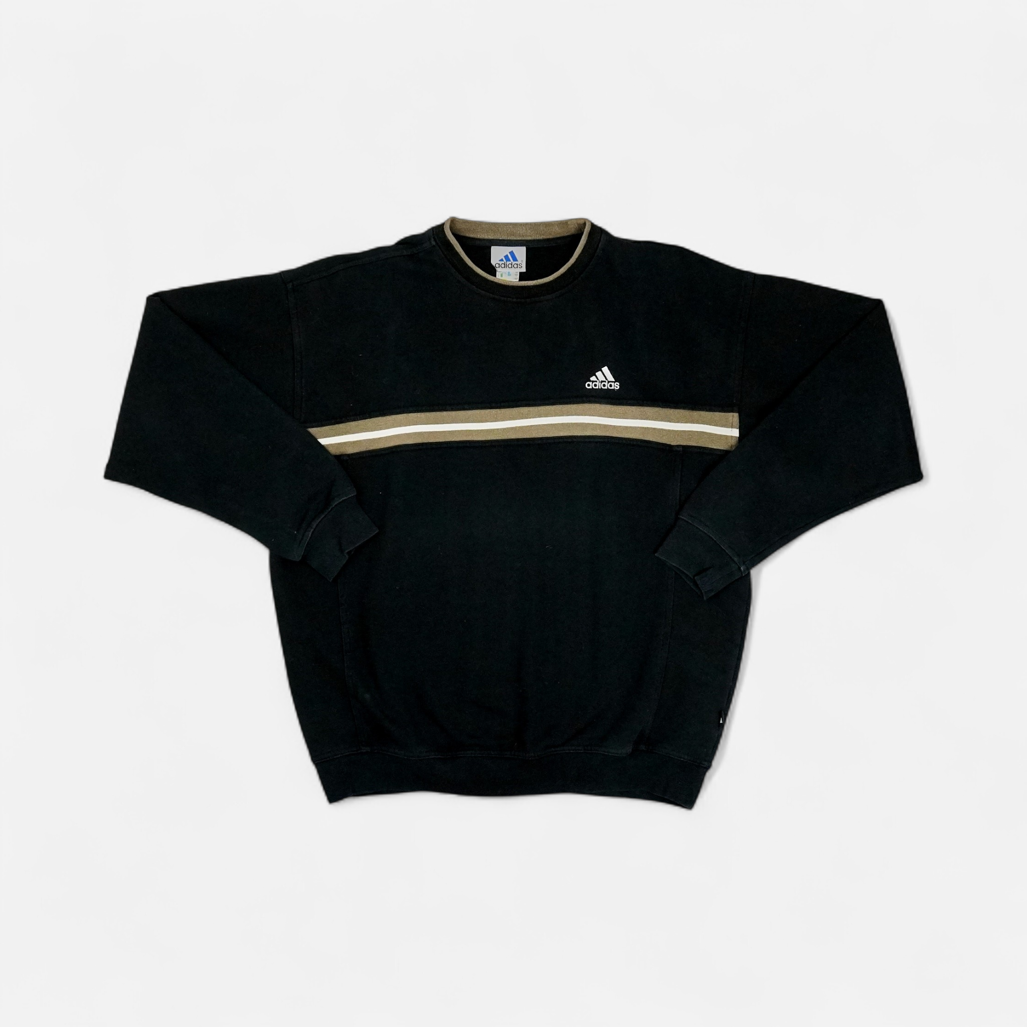 Vintage Adidas Black Sweatshirt (L)