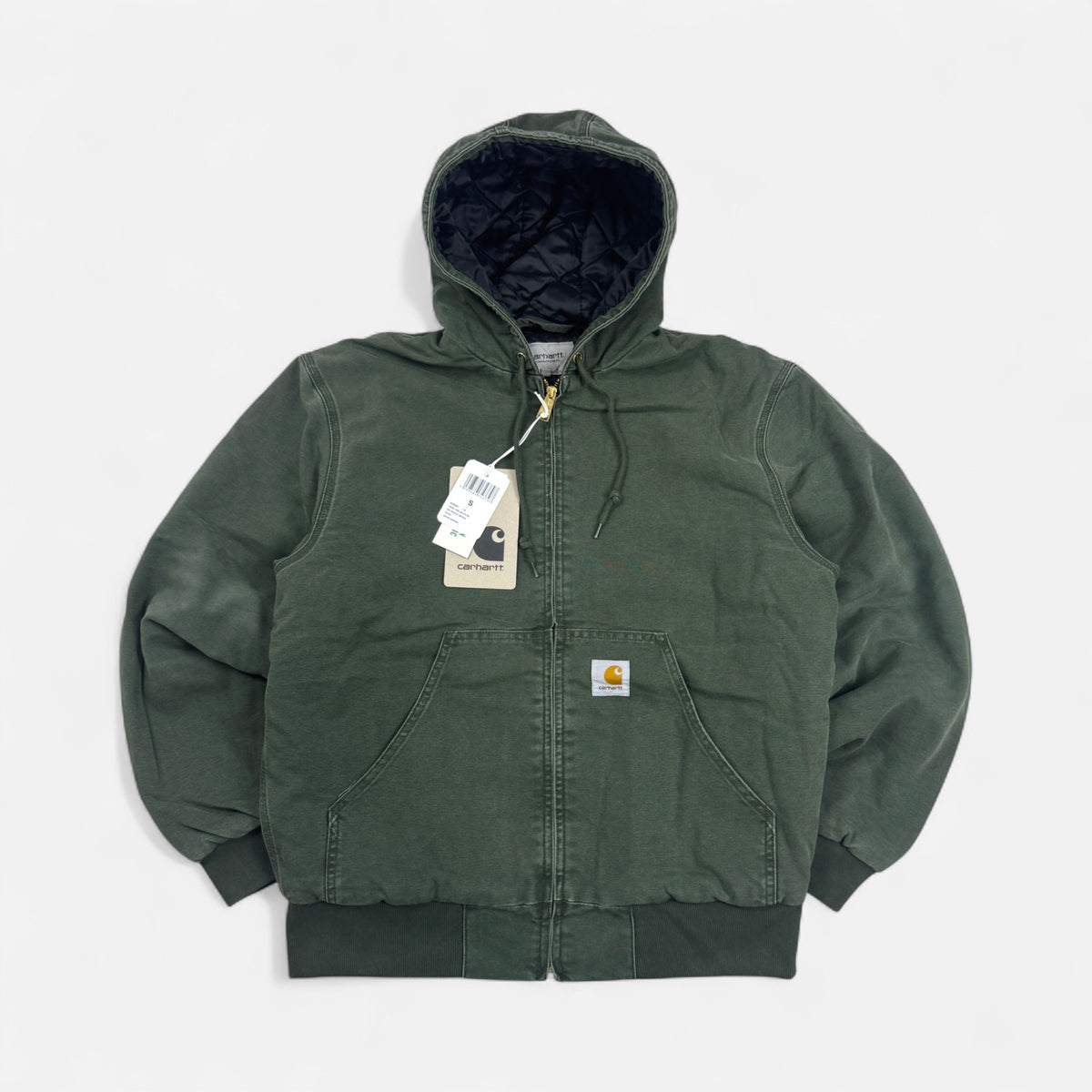Vintage Carhartt Green Hoodie (S)