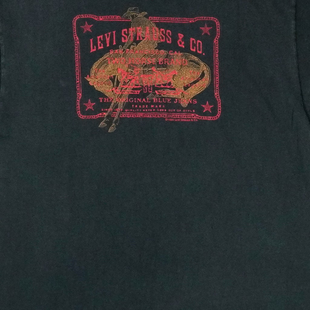 Vintage Levi's Black T-shirt (XL)